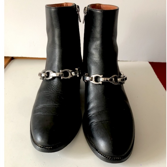Coach Allen Black Leather Chain Embellished Bootie - Picture 2 of 7